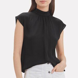 Veronica Beard | Tristen Mock Neck Tie Blouse | Size 0 | NWT